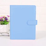 Binder de Cuero PU / Celeste / Para Hojas A5