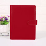 Binder de Cuero PU / Rojo / Para Hojas A5