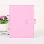 Binder de Cuero PU / Rosado / Para Hojas A5